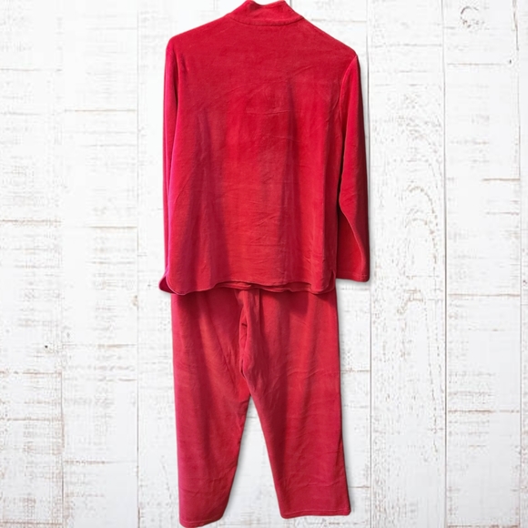 Hot Pink Velvety 2pc Set w/ Sparkly Snowflakes by Links - Picture 12 of 12